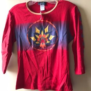 REDUCED NWT Zen Design 3/4 sleeve Tshirt